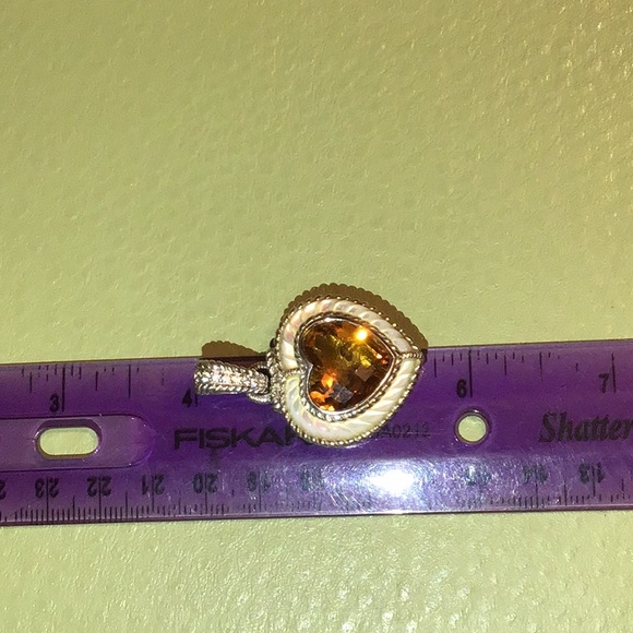 JUDITH RIPKA CITRINE & MOP X~LG ENHANCER/PENDANT - Picture 9 of 11
